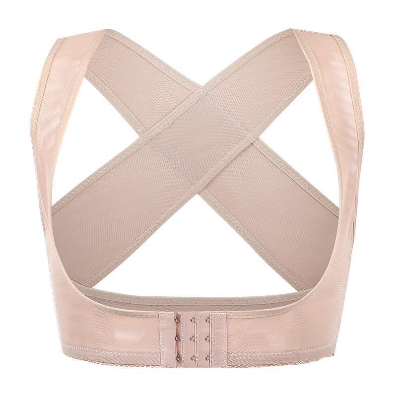 Бюстгальтер с тремя рядами пряжек и антигорбуньями для красивой спины и расширения груди