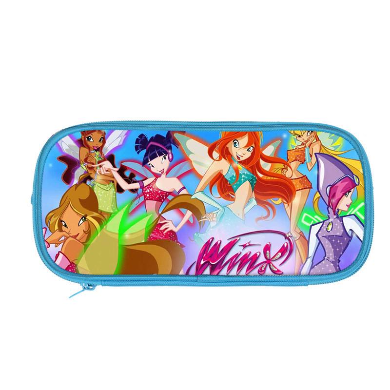 Winx Club Magic Reprint Polyester Pencil Box With Multiple Compartments For School