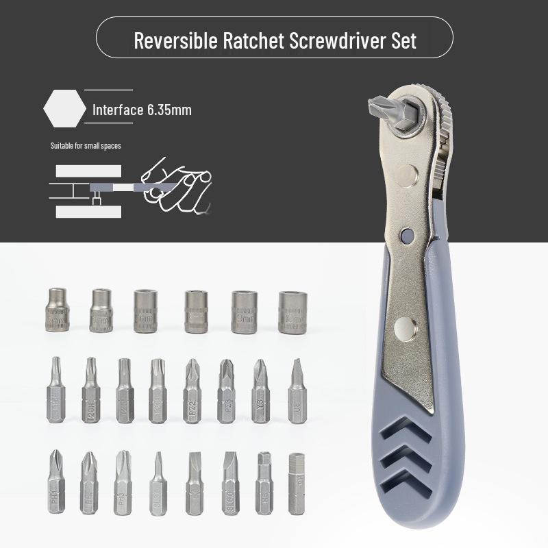 24-in-1 Multifunctional Ratchet Screwdriver Set for Home Repair