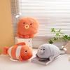 1pc Super Soft Octopus Clown Fish Seal Plush Toy Marine Animal Pillow Cute Bed Sofa Decoration Children's Gift
