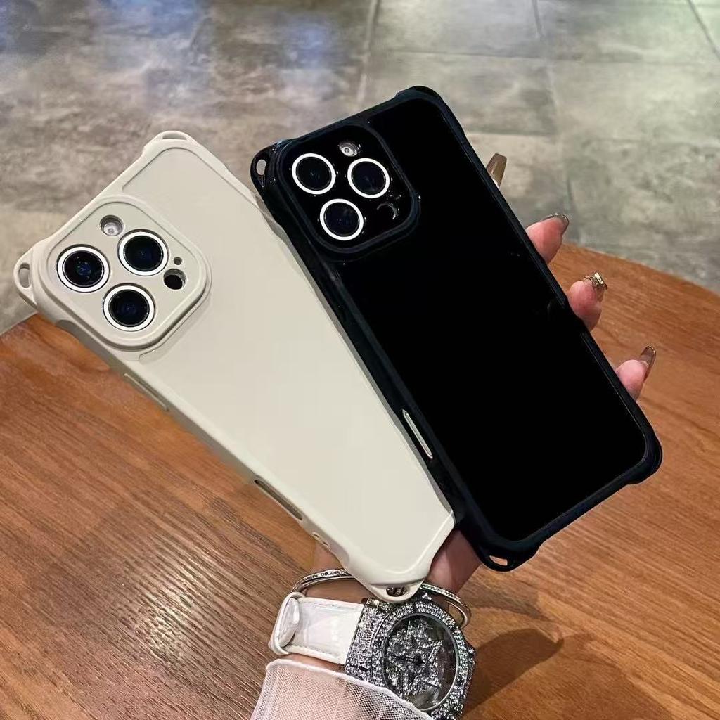 Подходит для чехла на мобильный телефон Apple 16promax 15 четыре угла противоударное отверстие для ремешка 13 мягкий чехол тпу однотонный простой