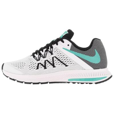 Zoom Winflo 3 Удобные Универсальные Нескользящие Прочные Дышащие Низкие Кроссовки для Бега Женские кроссовки Белый Серый 831562-101