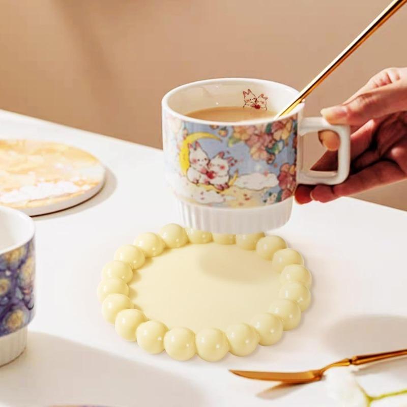 Силиконовые смоляные формы для DIY-поделок из эпоксидной смолы, Круглая форма для подставки-костера с цветами, Идеально для декора и изготовления персонализированных подарков
