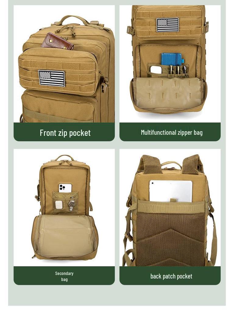 2025 Men's Tactical Camouflage Mountaineering Backpack - Large Capacity Climbing & Sports Rucksack