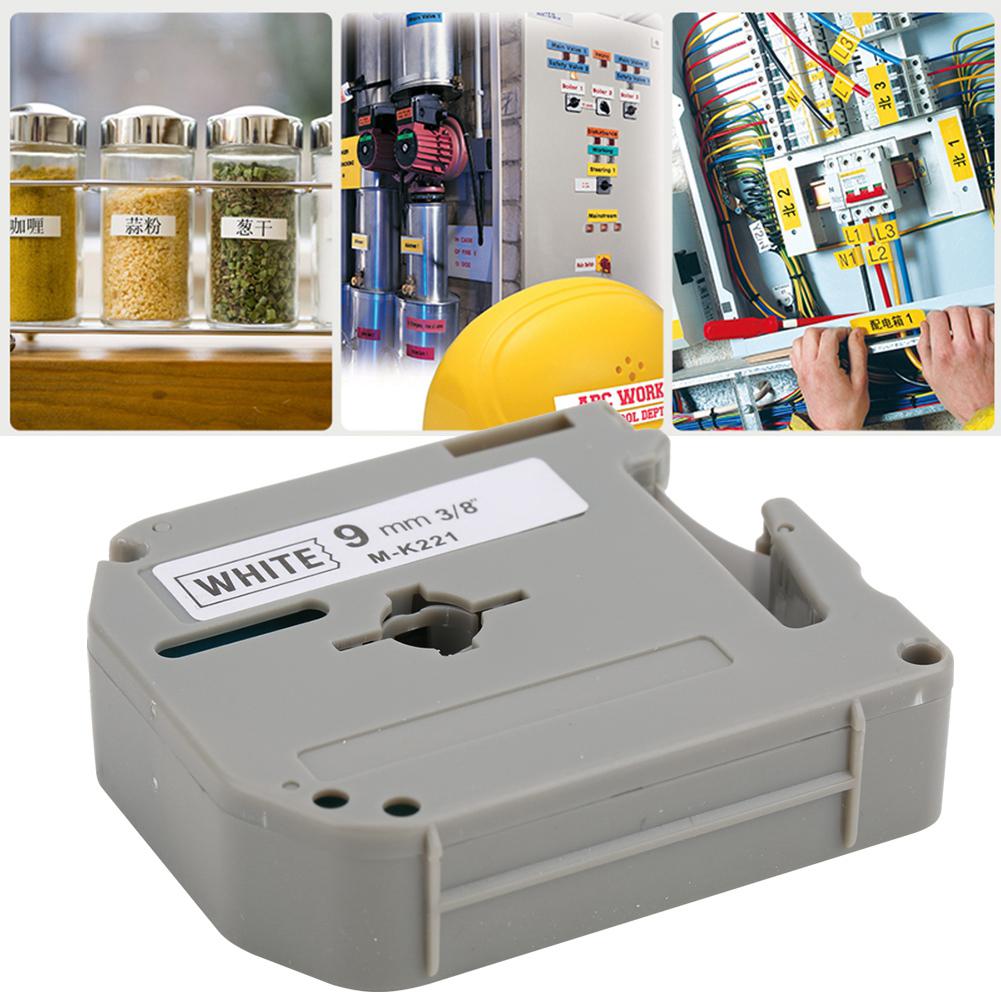 9 мм Лента для этикеток PET Аксессуары M K221 Подходит для принтера этикеток PT-65/70/80