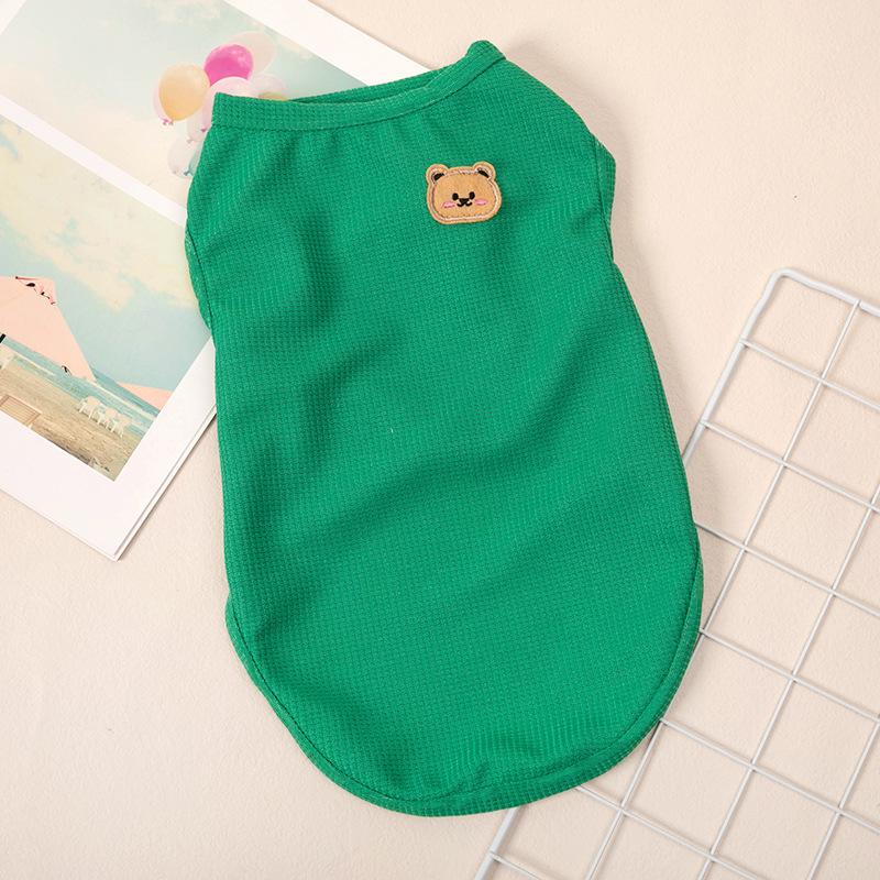 Summer Thin Sleeveless Vest Small Dog Teddy Pomeranian Bi Bear Pet Cat Dog Clothing
