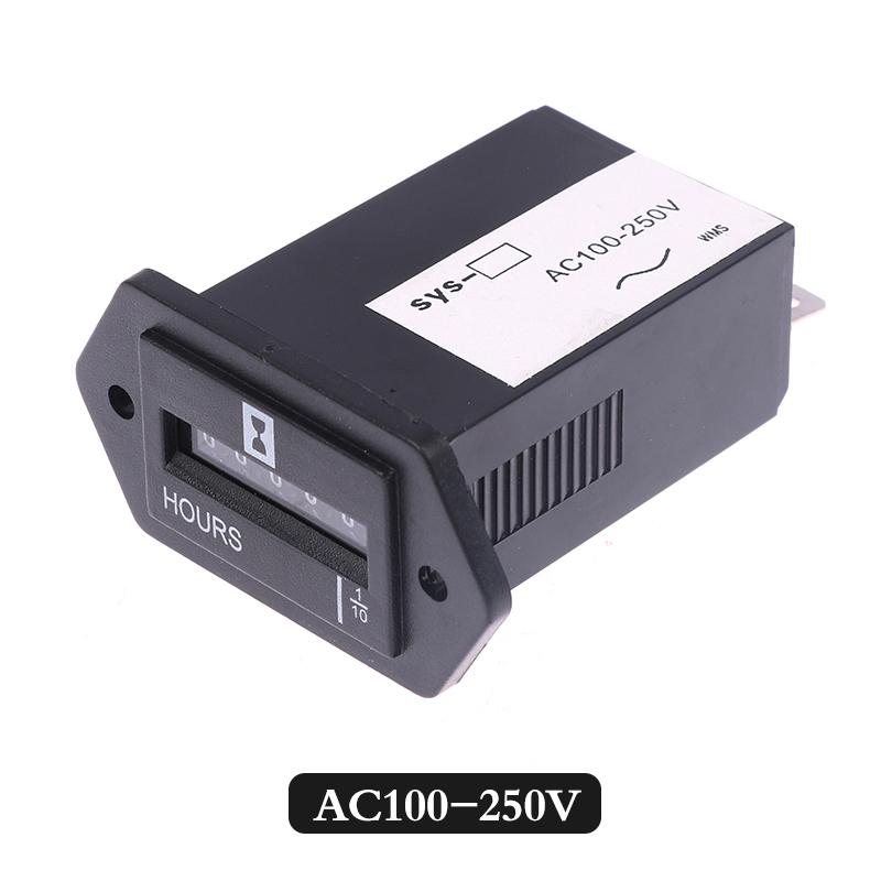 6-значный счетчик часов переменного тока, 100-250 В, полностью герметичный кварцевый таймер, счетчик Sys-1