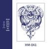 Waterproof Men's Herbal Tattoo Stickers: Full & Half Back, Long-Lasting, Large Floral Designs for Chest & Arm.