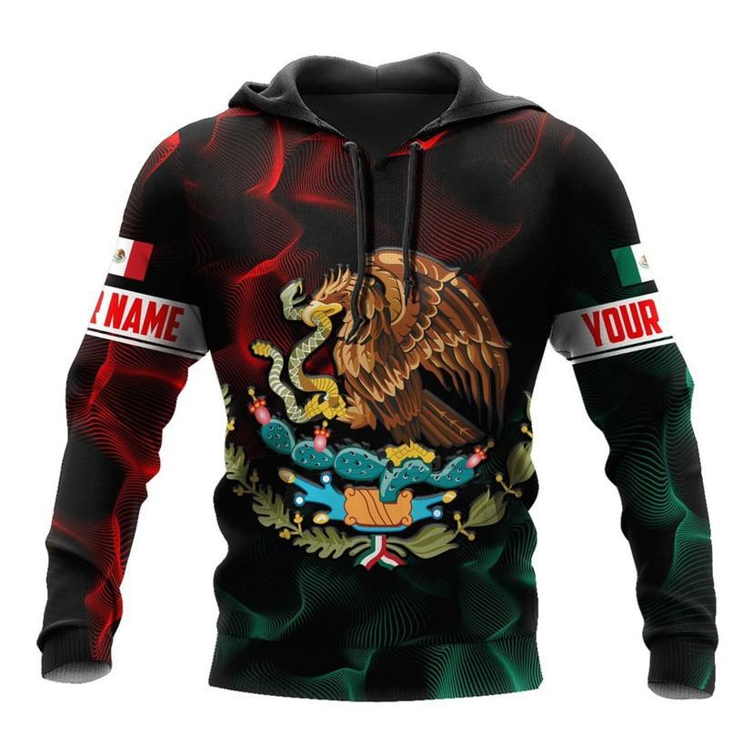 2025 Europe, America, Europe and America men's sweater Mexico logo boys sweater 3D printing autumn and winter hooded sweater