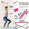 1pc Pilates Bar Kit With Resistance Bands, Stainless Steel Exercise Stick, For Women & Men, Home Gym Workouts Squat Yoga Pilates & Body Shaping