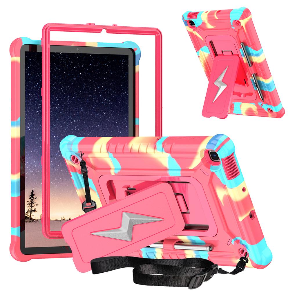 Чехол для планшета для Samsung Galaxy Tab S6 Lite (2024) P620 P625/(2022) P613 P619/(2020) P610 ПК + Силиконовый чехол с ремешком