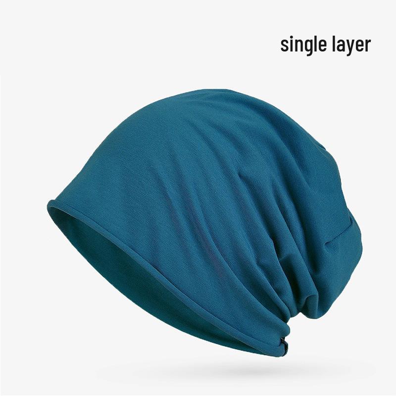 Unisex Lightweight Cotton Headscarf: Spring/Summer Breathable Cap & Sleep Hat