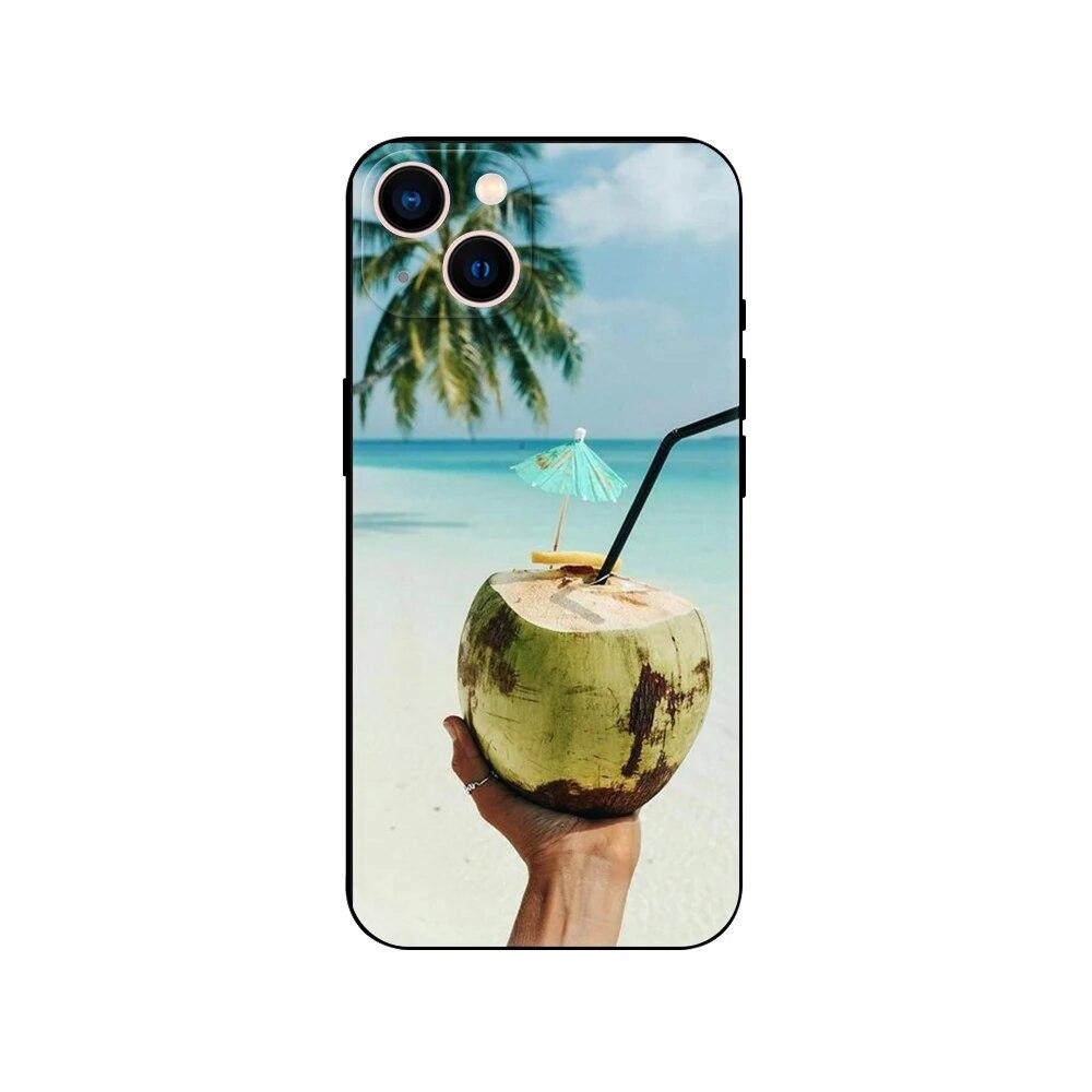 Чехол для телефона из скорлупы кокоса для iPhone Samsung Galaxy Redmi Xiaomi Oppo OnePlus Note SA 7 8 9 10 11 12 13 14 20 21 22 23 53 54 Pro Max Ultra TPU Soft