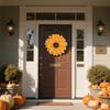 16.54 Inch Sunflower Wreath for Front Door Artificial Sunflower Burlap Garland Farmhouse Outside Hanging Welcome Sign for Home Wall