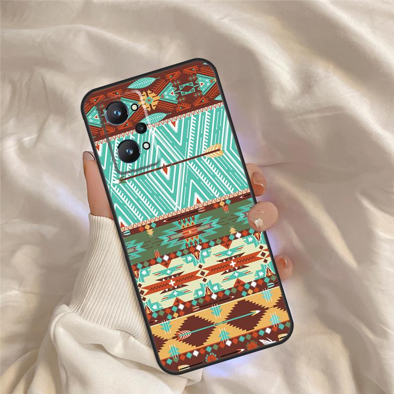 Бесшовный племенной чехол в стиле Boho для коренных американцев для Realme C75 C67 C63 C55 C51 C61 C53 C35 C65 C71 11 12 13 14 Pro Plus GT6 GT7 15 Pro