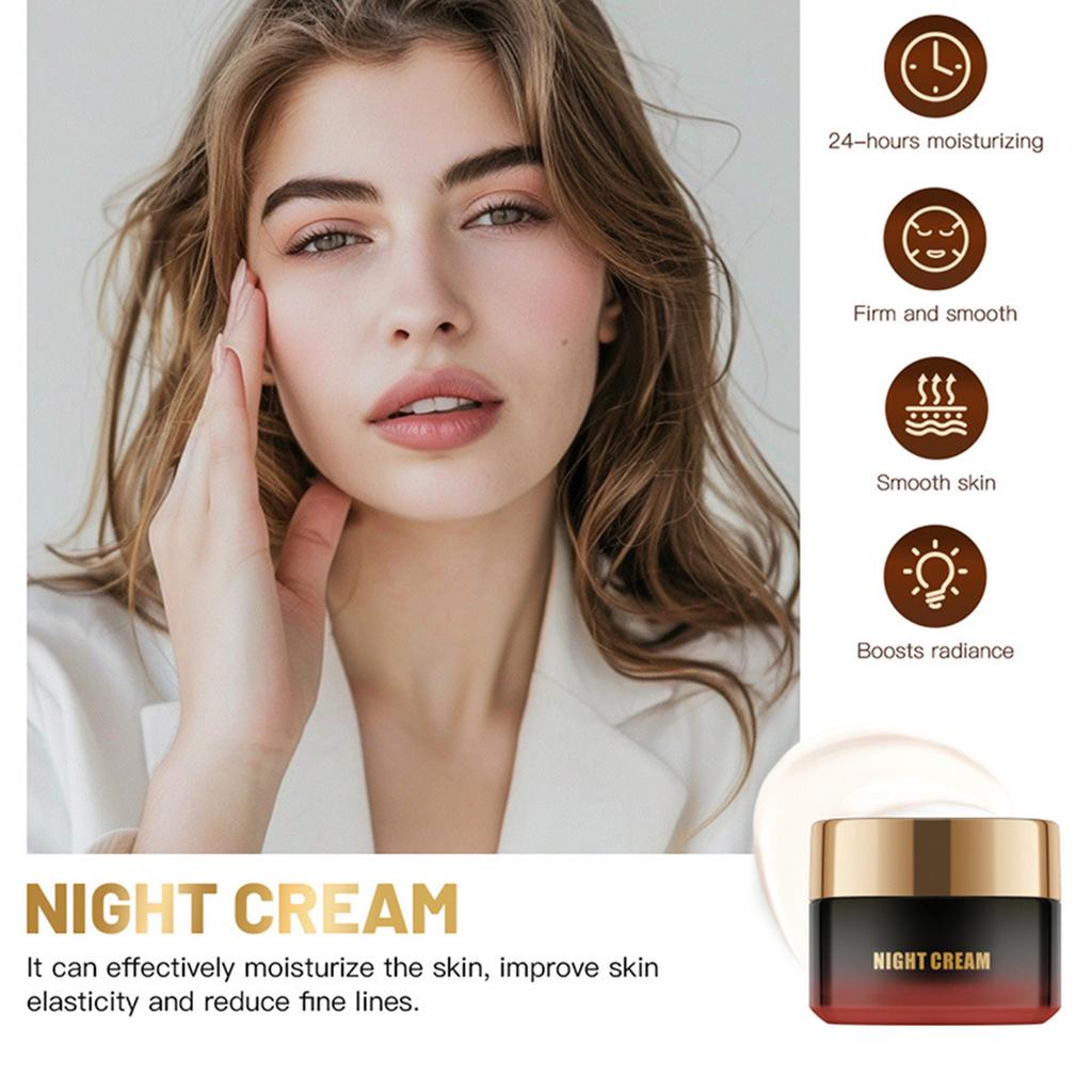 Увлажняющий крем 50 мл Укрепляющий ночной крем для лица и шеи против морщин