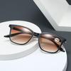 High Quality Large Framed Square Tea Colored Reading Sunglasses Women'S Men'S Lightweight Comfortable Eyeglasses 0 To +4.0