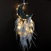 Wall Hanging Decor Night Light Dream Catcher Feather Moon Lamp Children'S Room Decor Decoration Bedroom Decorative Luminaires