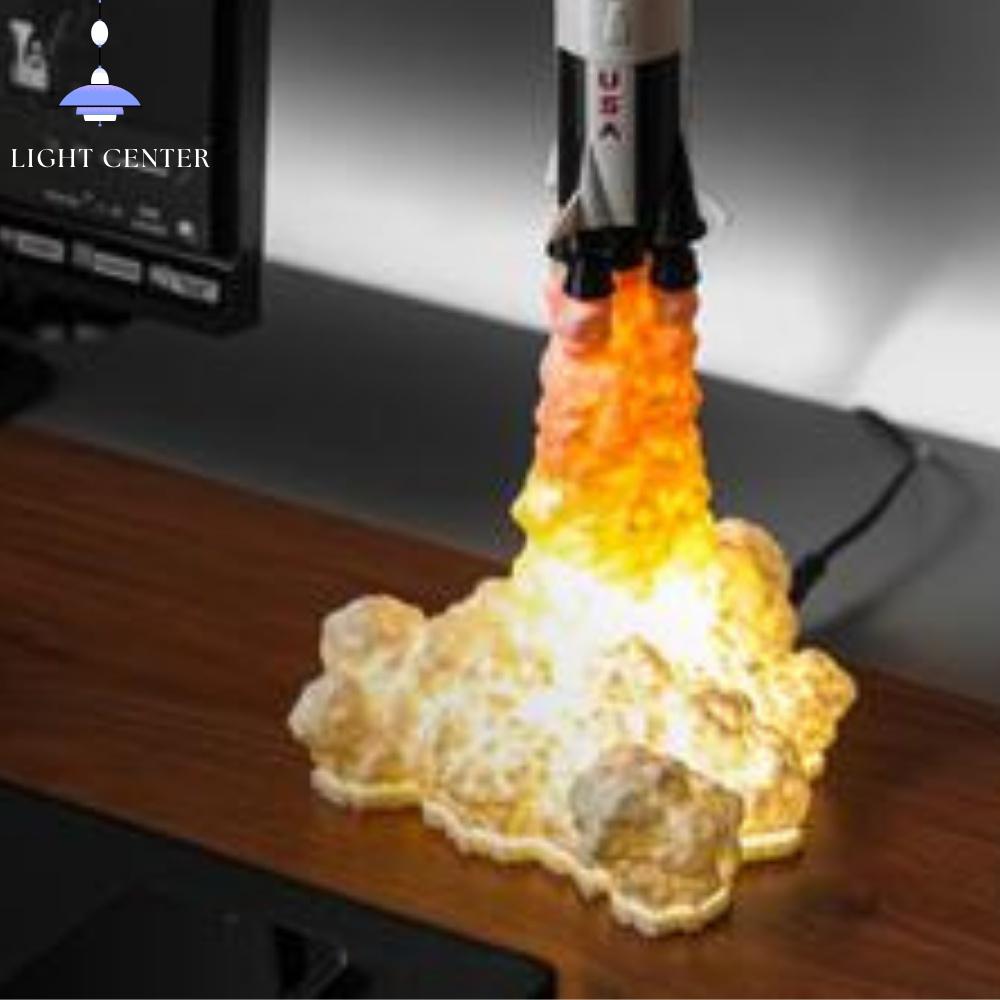 Ракетная лампа, настольные аксессуары, ночник, настольный декор, лампы для спальни, крутые лампы, комнатная лампа, крутые вещи, детская лампа, домашний декор