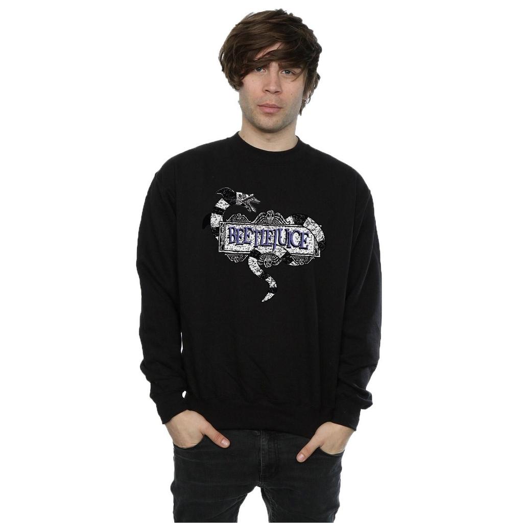 Beetlejuice Mens Sandworm Logo Sweatshirt