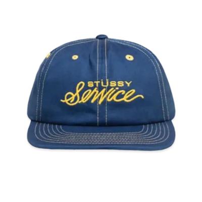 Б/у 24FW Stussy MD Stussy Service Регулируемая кепка-бейсболка темно-синяя Кепка-шапка Stussy