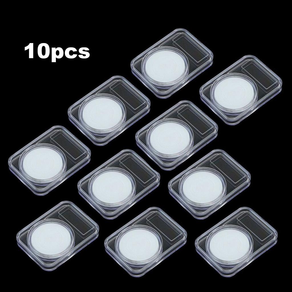 10Pcs Universal Coin Capsule Holder Storage Box Display Slab Case for 16mm 20mm 25mm 27mm 30mm 38mm 46mm Medal Coin Collection