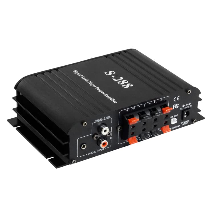 Multifunctional 4ch Audio Amplifier 4 X 40W General Purpose Small Amplifier Microphone Input Compatible Karaoke Compatible MP3 Player Included