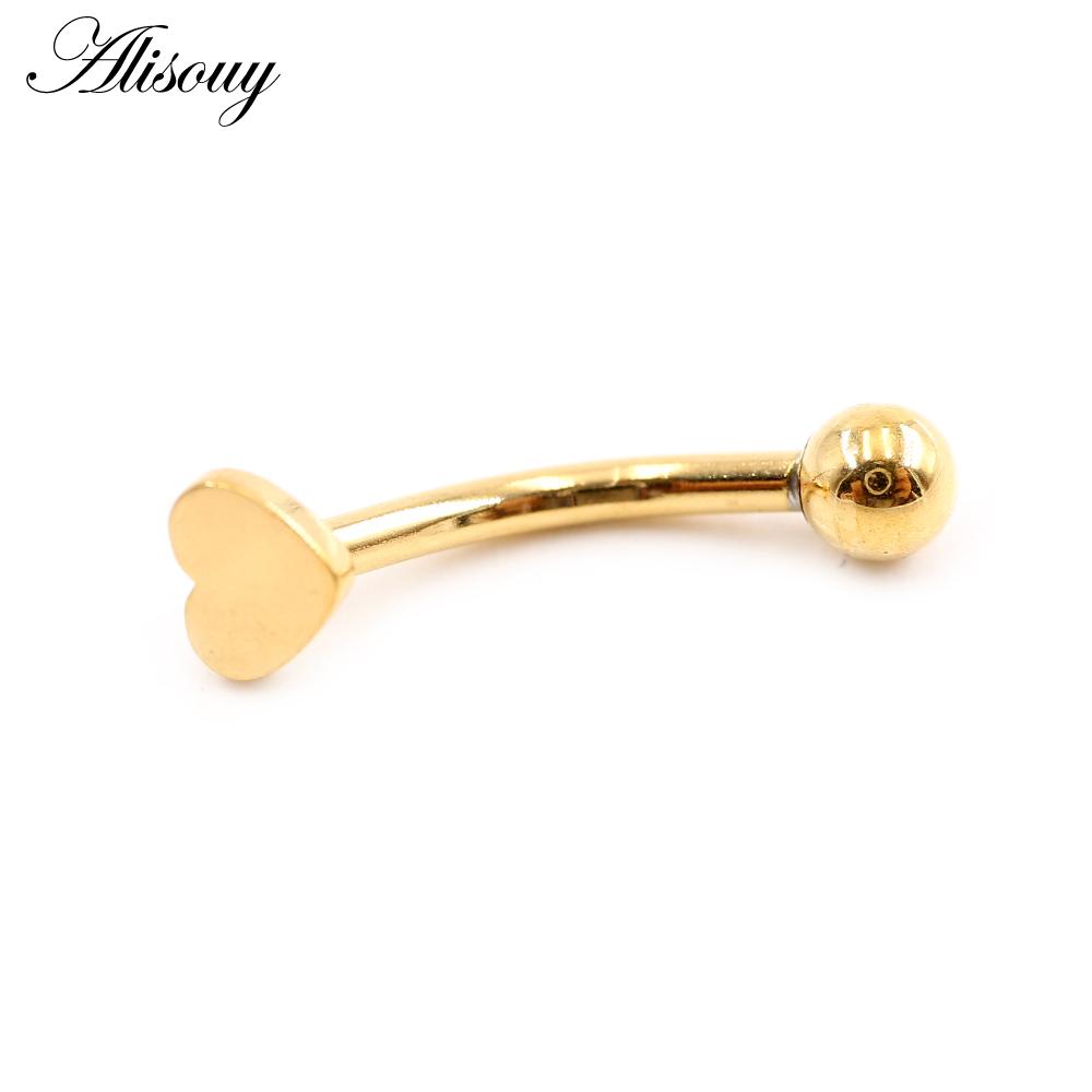 Alisouy 2 шт., сердце, крест, звезда, цветок, сталь, циркон, CZ, изогнутое кольцо для губ, кольцо для губ, серьги Daith Helix, украшения для пирсинга