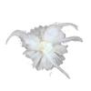 Feathered Organza Rose Flower Appliques Silk Flower Craft Project Making Materials 3D Flower Patches Sewing On Applique