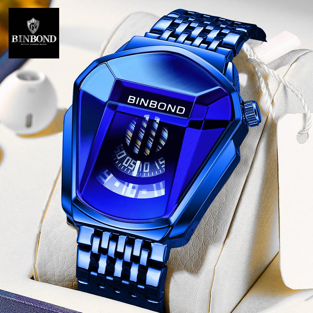 С Подарочной Коробкой Модные Крутые Мужские Часы Локомотив Лучший Бренд Роскошные Кварцевые Золотые Наручные Часы Мужские Водонепроницаемые Кварцевые Часы Геометрической Формы