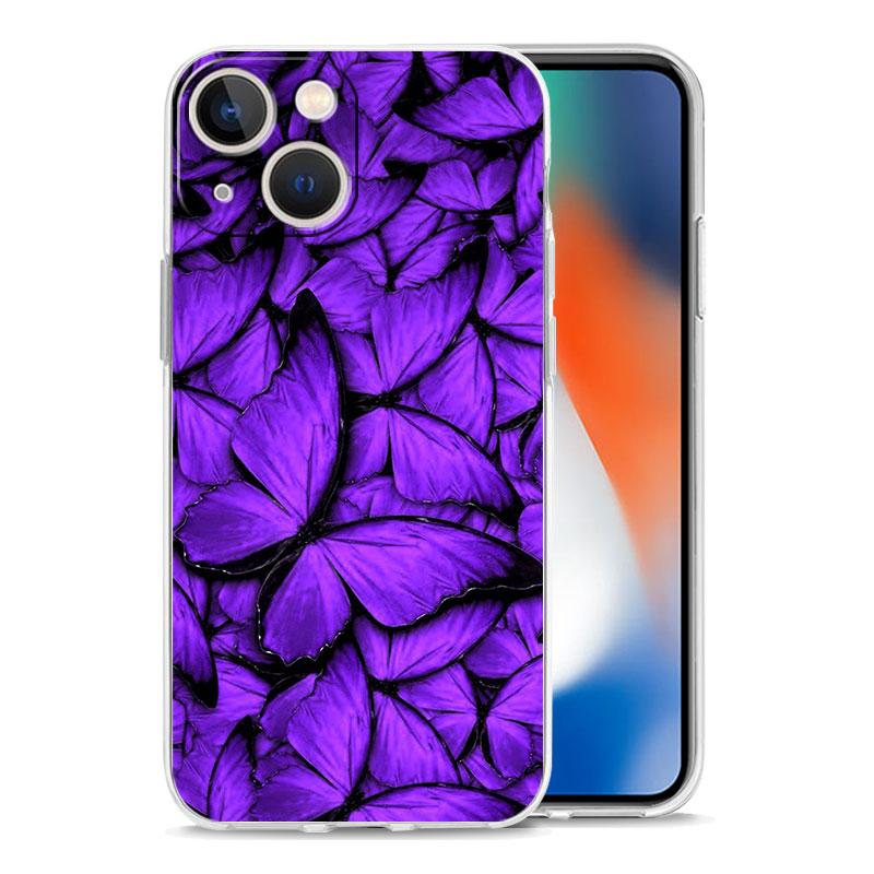 Бесконечность на Фиолетовом Прозрачном Чехле Для Телефона Для iPhone 15 16 14 13 12 11 Pro Max XS X XR SE 7 8 Plus ТПУ Прозрачная Защитная Крышка для Линзы