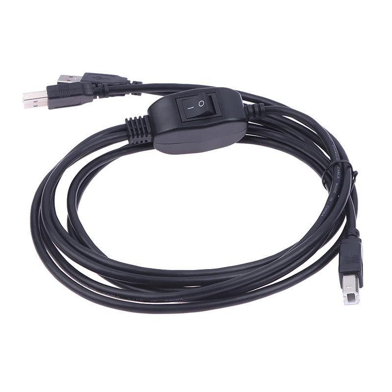 2-в-1 USB A на B Кабель для принтера Папа-Папа Разветвитель для двух компьютеров для принтеров HP Canon Samsung