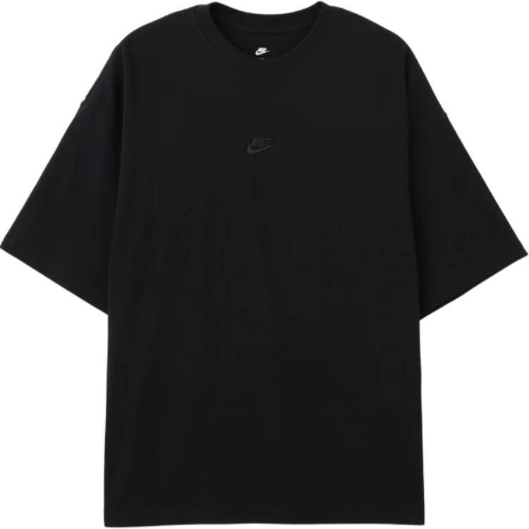 Nike Solid Color Logo Pullover Short Sleeve Crew Neck T-Shirt Men Tops Black FB9767-010
