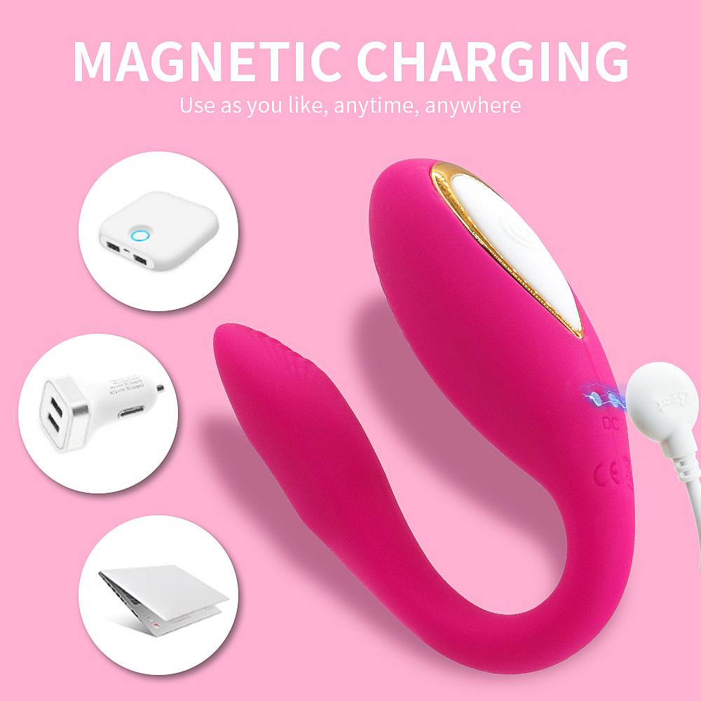 Wireless U Shape Panties Vibrator for Women Flexible Bend G Spot Clit Massager Silicone Double Vibrating Erotic Sex Toys Couples