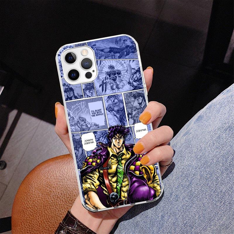 Чехол для телефона JoJo's Bizarre Adventure Аниме Для iPhone 17 Air 16 Pro Max 16E 15 + 14 Plus 11 12 13 Mini 7 8 SE Подарок Печатная Крышка Забавный