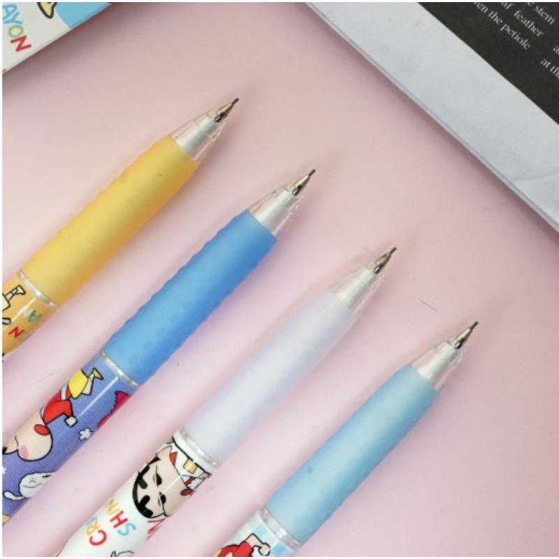 New Crayon Shinchan High-Value Automatic Pencil, Refillable, Push-to-Advance, No-Shaving Pencil Stationery Set