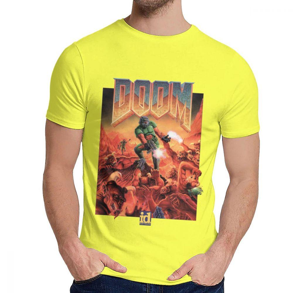 Картинка на заказ Doom Ii Hell On Earth 1994 Футболка для мужчин Летняя крутая мужская 100