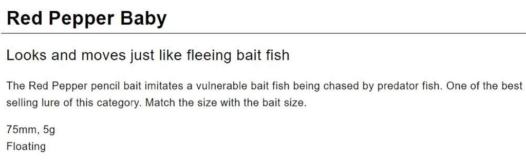 Tiemco Red Pepper Baby 75 мм 5 грамм Плавающий воблер RPB-515 (3541)