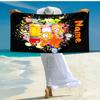 Personalized customized proof beach towel with LankyBox - Foxy pattern - soft, absorbent,quick-drying,perfect swimming,camping&bathing