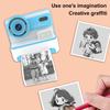 Детский цифровой фотоаппарат с мгновенной печатью, 2,4-дюймовый экран, со стикерами и фильтрами для фотосъемки, машина для видеозаписи