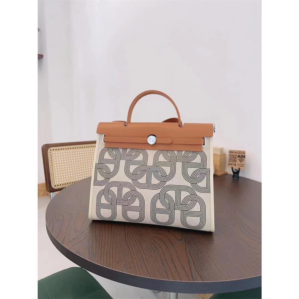 Новая сумка большой емкости, натуральная коровья кожа с холстом, 31 см, портативная наплечная сумка-мессенджер, модная большая сумка.