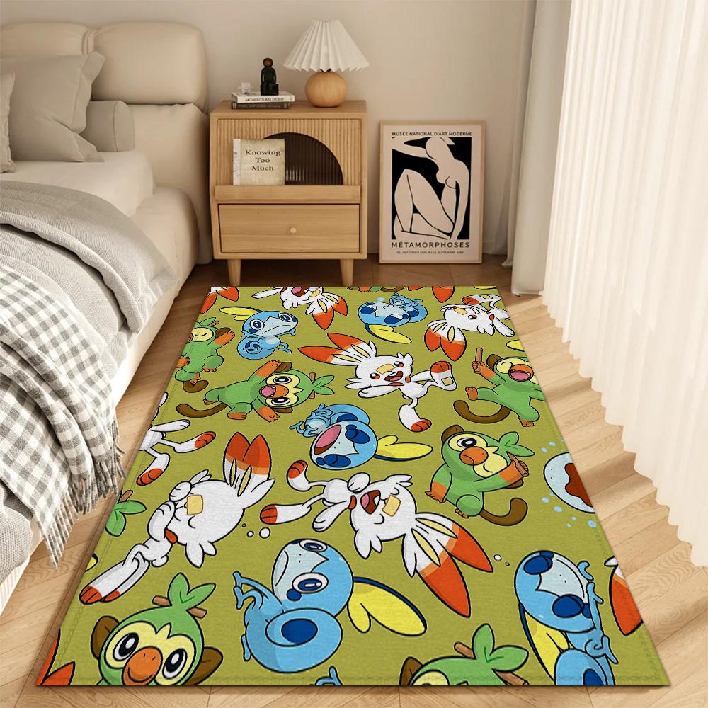 Fashion Entrance Mat Living Room Rugs Decoration P-Pokemon Balcony Super Absorbent Bathroom Rug Bedrooom Carpet for Kitchen Door