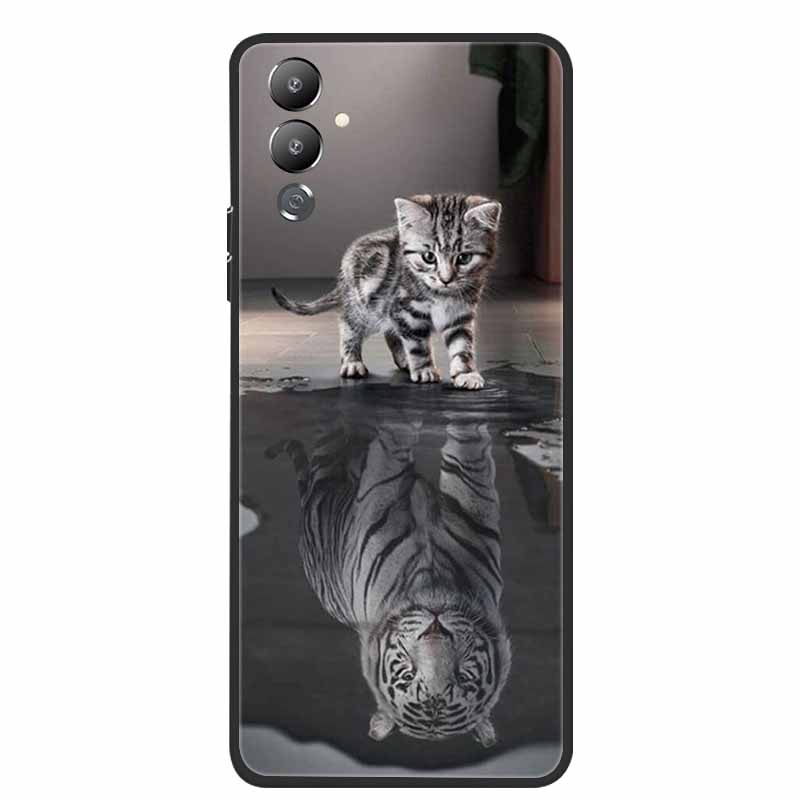Чехол для Tecno Pova Neo2 Модный Мягкий Силиконовый ТПУ Задняя Крышка Для Tecno Pova Neo 2 Чехлы Бампер Чехол Кот Fundas Neo2 LG6n
