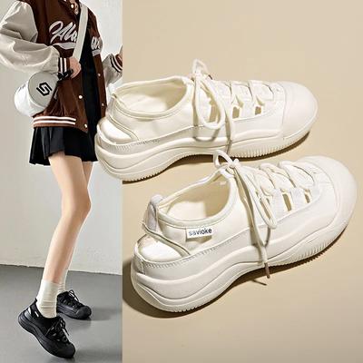 2024 Новые женские модные повседневные туфли женские туфли на платформе со шнуровкой пустые вулканизированные туфли женские дизайнерские кроссовки Zapatillas