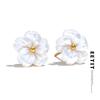 Natural Shell Flower Exquisite Daily Stud Earrings for Women Fashion Stainless Steel Sweet Romantic Korean Premium Jewelry