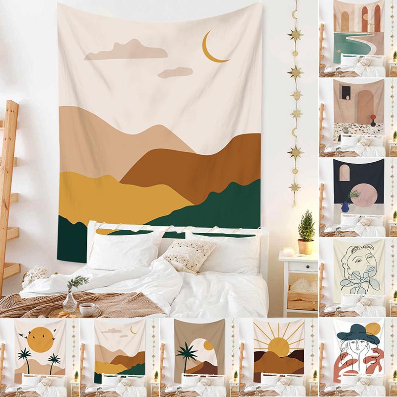 Wall Tapestry Hanging Bedroom Aesthetic Sun Moon Art Decor Background Prop Photo