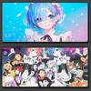 Аниме Мультяшный R-ReZero Коврик для мыши Большой Противоскользящий Резиновый Игровой Коврик для мыши Прочный Настольный коврик Толстый Шовный Край Подходит Для Офиса И