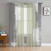Sage Green Oil Painting Texture Window Tulle Curtains For Living Room Kitchen Home Decor Sheer Voile Curtains
