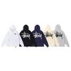 Stussy Mens Hooded Sweatshirt Casual Loose Fit Streetwear Printed Pullover
