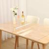 PVC Transparent Tablecloth Rectangular Tablecloth Soft Glass Table Cloth Waterproof Oil Proof Kitchen Dining Table Cover Clear Oil Resistant Table Mat